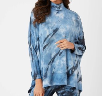 French Kyss Marble Wash Poncho Top