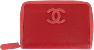 Chanel Pre-owned Wallets, female, Red, Size: ONE SIZE Pre-owned Leather Wallet