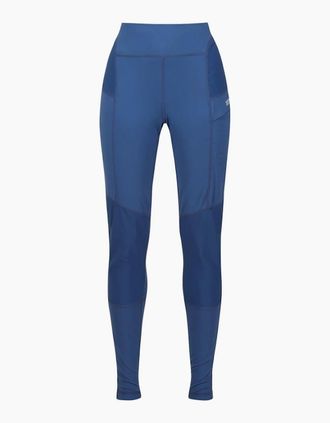 Regatta Womens Gravaletechl Solid Patterned High Rise Leggings - Blue - Size: 14/30in