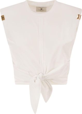 Elisabetta Franchi Jersey-T-Shirt mit Knoten