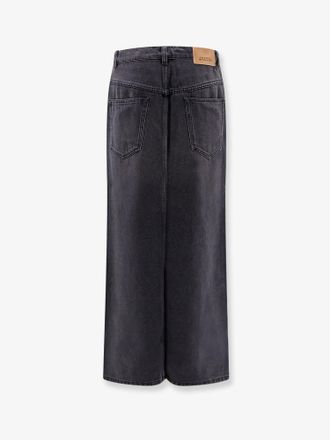 Isabel Marant Womens Denim Skirt Faharia Black Lyocell