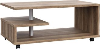 Home Heavenly Mesa Centro Con Revistero Benny, De L&iacute;neas Geom&eacute;tricas, 105x60x45,6 Cm. Color: Roble Antiguo - Home Heavenly