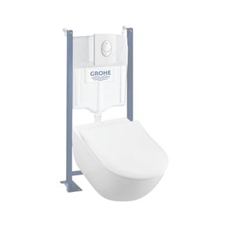 Villeroy & Boch Pack Inodoro Suspendido Sin Borde Villeroy Et Boch Subway 2.0 + Asiento + Placa Blanca + Estructura Grohe