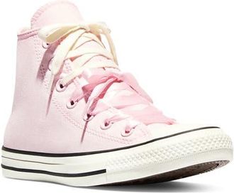Converse Gender Inclusive Chuck Taylor All Star Peached High Top Sneaker in Decade Pink/Egret/Black at Nordstrom, Size 5.5