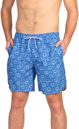 Tailorbyrd Tie Dye Print Swim Trunks in Blue at Nordstrom Rack, Size Xx-Large