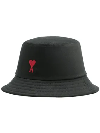 Ami Ami De Coeur embroidery bucket hat - unisex - Cotton