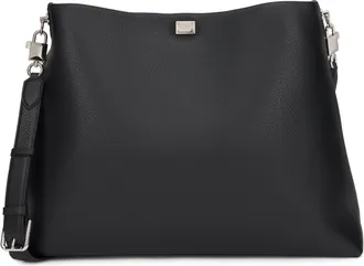 Dolce & Gabbana Mens Tote Bag Vittoria Black Leather Calfskin