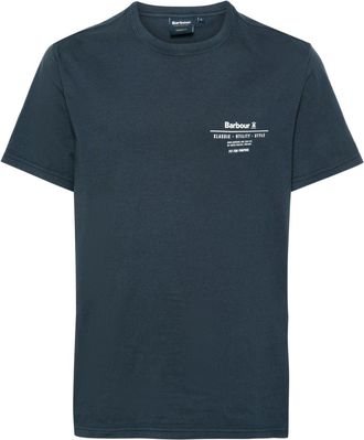 Barbour logo-print cotton T-shirt - men - Cotton - S - Blue