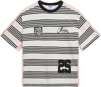 Msgm T-shirt con design a inserti - Toni neutri