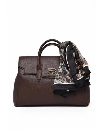 Ermanno Scervino Violet Handbag With Detachable Shoulder Strap And Gold Accents