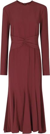 Alberta Ferretti Maxi Jurk - Dames - Maxi kleedjes - Rood - M - Kleedjes