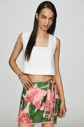 Farm Rio Linen Wrap Skort
