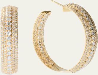 Lana Jewelry 14K Curved Mega Flawless Hoop Earrings, 30mm