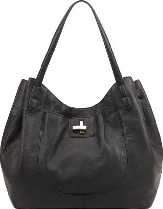 Paul Costelloe Womens Bolivar Leather Shoulder Bag - Black - One Size