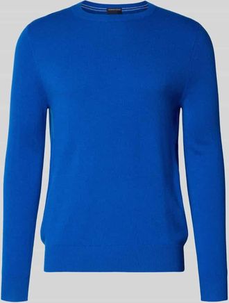 Christian Berg Strickpullover aus Wolle-Kaschmir-Mix in Royal Melange, Gr&ouml;&szlig;e 3XL