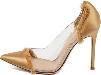 Gianvito Rossi Pumps con frange 110mm 2024 - Giallo