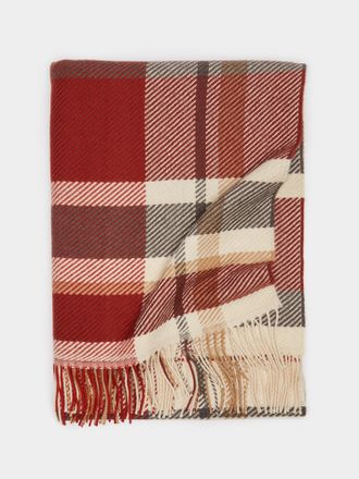 Johnstons of Elgin Lofty Check Merino Wool Throw (75in/1.9m)