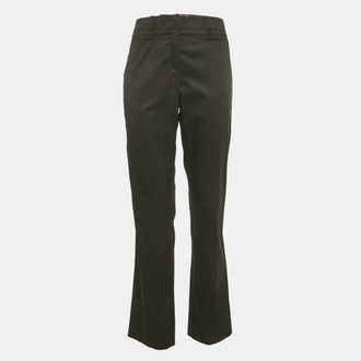 Max Mara Black Gabardine Wide Trouser
