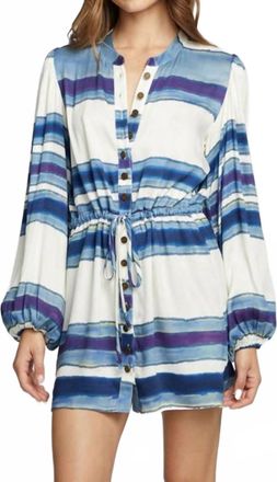 Chaser Pacific Stripe Dress In Blue And White