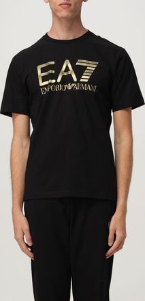 Emporio Armani T-shirt EA7 in cotone con logo laminato