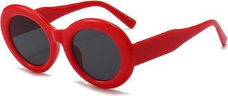 Generic Outdoor Men Large Frame Sunglasses Vacation Women Sports Sun Glasses(Red)