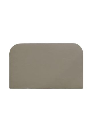 Deco Wood Cabecero tapizado desenfundable de pana marr&oacute;n topo 120x110cm