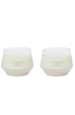 Yankee Candle Company Coconut Beach Studio Candle with Essential Oils, Set of 2 in White at Nordstrom