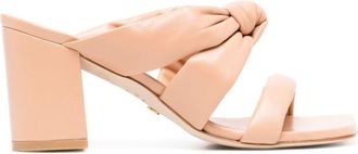 Stuart Weitzman Play 75 knot-detail sandals - women - Lamb Skin/Calf Leather/Calf Leather - 38,5 - Neutrals
