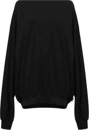 Maison Margiela Oversized Top - Dames - Sweatshirts - Zwart - XS - Katoen - Hoodies & sweatvesten