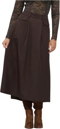 Notre-V Nv-Ingeborg Rok - Dames - Midirokken - Bruin - 2XL - Rokken