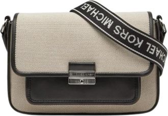 Michael Kors Pre-owned Canvas Shoulder Bag - Dames - Vintage Schoudertas - Beige - ONE Size - Leer - Vintage