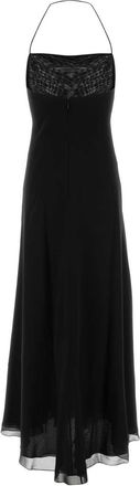 The Row Womens Black Crepe Javier Dress Exterior: Silk Lining: Abiti