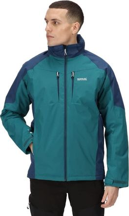 Regatta Mens Calderdale Waterproof Jacket (L) (Pacific Green/Admiral Blue)