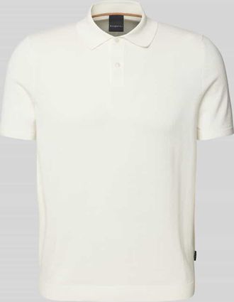 Bugatti Regular Fit Poloshirt aus reiner Baumwolle in Ecru, Gr&ouml;&szlig;e XXL