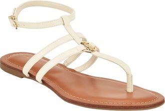 Tommy Hilfiger Lincoe T-Strap Sandal in Chic Cream/chic Cream/cream at Nordstrom Rack, Size 6.5