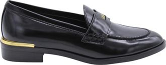 Guess Kaine Loafers - Dames - Loafers - Zwart - 36 EU - Leer - Schoenen