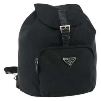 Prada Pre-owned Backpacks, female, Black, Size: ONE SIZE Pre-owned Vintage Backpack