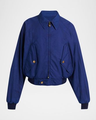 Versace Men & apos;s Overdyed Medusa Cotton Gabardine Jacket