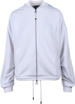 Max Mara Felpa con zip - Dames - Bomber jackets - Wit - S - Katoen - Jassen