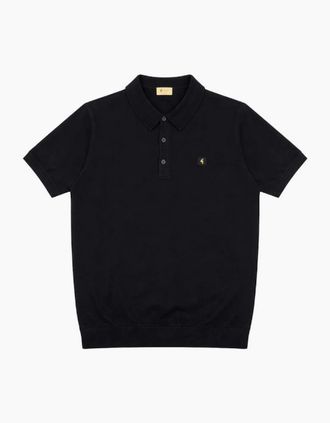 Gabicci Vintage 1973 Mens Gabicci Vintage Jackson Black Polo Shirt - Size: 44