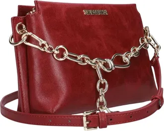 Steve Madden Tassen, Dames, Rood, ONE Size, Leer, Bross Schoudertas