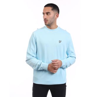 Lyle & Scott Mens Lyle And Scott Natural Dye Crewneck Sweatshirt in Blue
