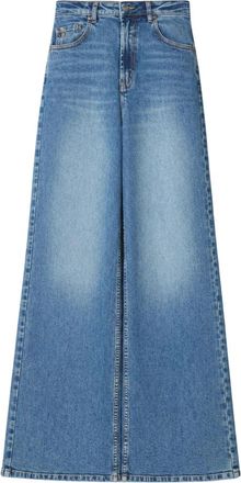 Janice Mason Wide Jeans - Dames - Loose Fit Jeans - Blauw - W26 - Katoen - Jeans