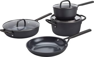 Zwilling Milano 7-pc Aluminum Ceramic Nonstick Cookware Set - Black