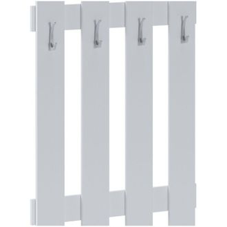 Dmora Appendiabiti Plaus, 4 Ganci, Installazione Sospesa, Materiale Struttura in Metallo, 115h cm Bianco