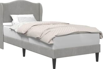 vidaXL Estructura De Cama Gris Claro 100 X 200 Cm Terciopelo Vidaxl