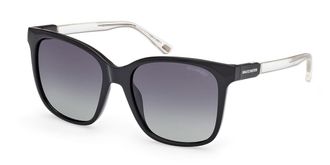 Skechers SE6295 Polarized 01D Womens Sunglasses Black Size 54