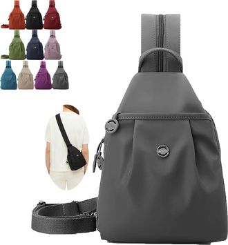 Generic 2026 Premium 3 in 1 Anti-Theft Travel Tote Bag Fashion Oxford Cloth Casual Backpack Women Messenger Sling Crossbody Chest Bag (Gray)