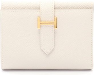Herm&egrave;s White Epsom Leather Leather Wallet (Tri-Fold) (Pre-Owned)