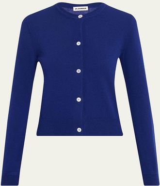 Jil Sander Wool Crewneck Cardigan